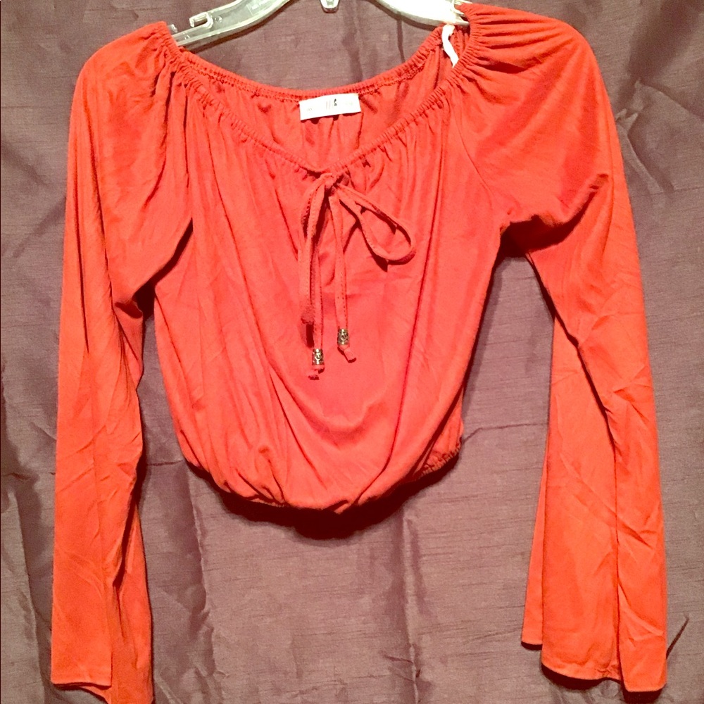Fashion House long sleeve crop top.